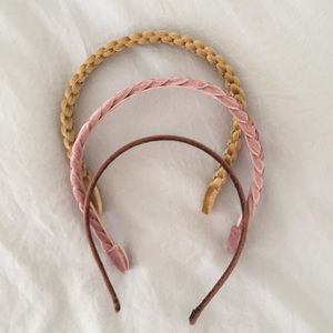 Set of 3 velvet headbands from Anthropologie